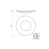 Prato Raso Tramontina Grid Em Porcelana Decorada 28 Cm - 5