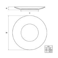 Prato Raso Tramontina Grid Em Porcelana Decorada 28 Cm - 7