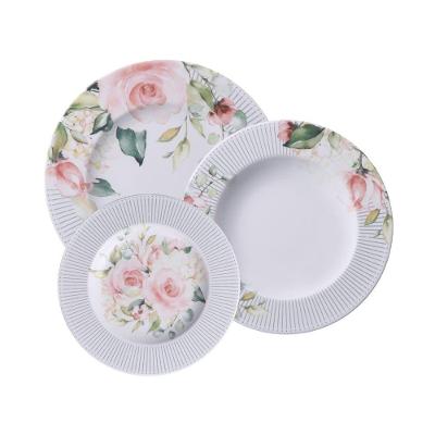 Jogo De Pratos Tramontina Ornatta Em Porcelana Decorada 12 Peças