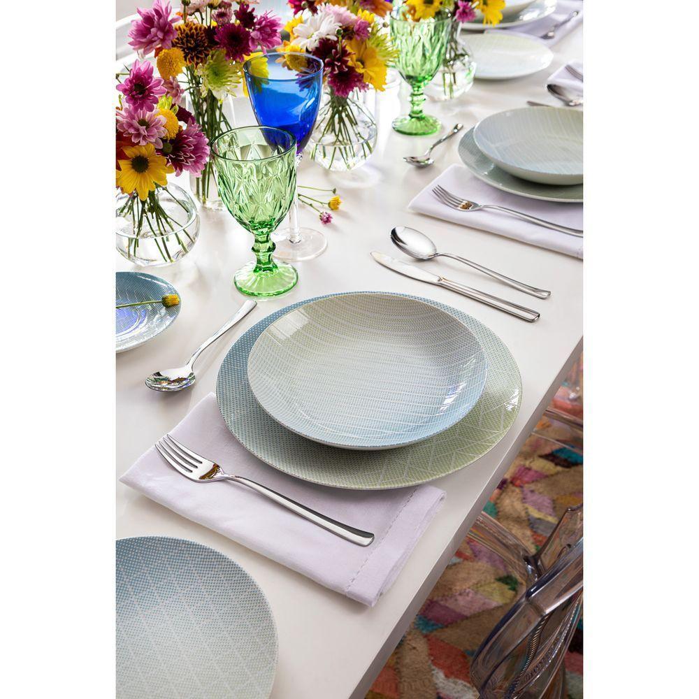 Jogo De Pratos Tramontina Polaris Em Porcelana Decorada 12 Peças - 5