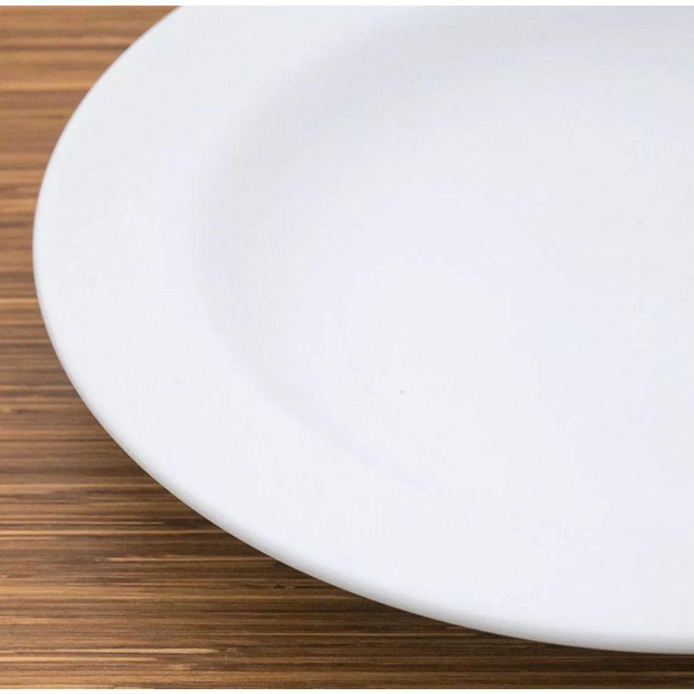 Jogo De 4 Prato Fundo Sopa Massa Branco Ceramica - Porcelart - 6