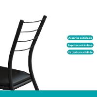 Conjunto Sala De Jantar 6 Cadeiras Valencia Carraro Freijó Preto - 5