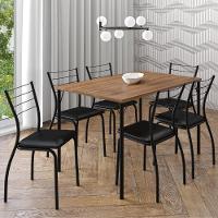 Conjunto Sala De Jantar 6 Cadeiras Valencia Carraro Freijó Preto - 8