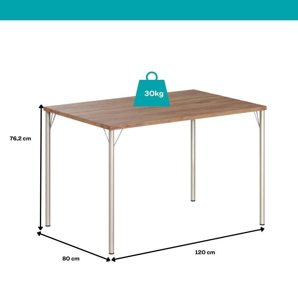 Conjunto Sala De Jantar 6 Cadeiras Valencia Carraro Branco Prata - 3