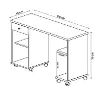Mesa Computador Quarto Escritorio Million Preto/cinamomo Preto/cinamomo - 2