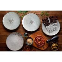 Kit Prato Raso Tramontina Churrasco Rustic Em Porcelana 28 Cm 06 Peças - 1