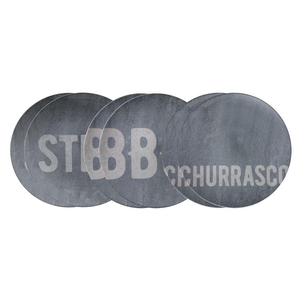 Kit Prato Raso Tramontina Churrasco Stone Em Porcelana 28 Cm 06 Peças - 2