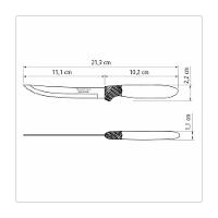 Kit 4 Faca Churrasco Tramontina Ipanema Inox Azul 5" - 5