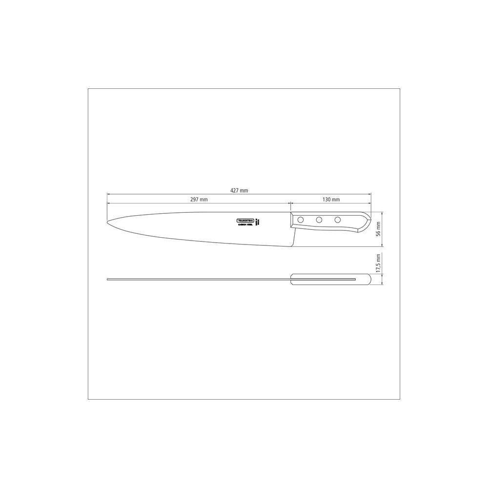 Kit 4 Facas Peixeira/cozinha 12 Lamina Clara - Tramontina - 2