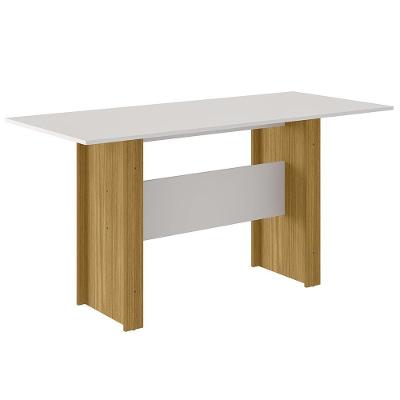 Mesa De Jantar Sala Milano 6 Lugares 155 X 68 Cm Freijo Uv/off White Freijo
