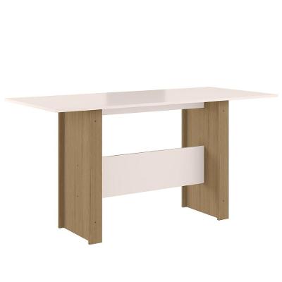 Mesa De Jantar Sala Milano 6 Lugares 155 X 68 Cm Carvalho/off White