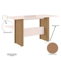 Mesa De Jantar Sala Milano 6 Lugares 155 X 68 Cm Carvalho/off White - 3