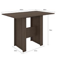 Mesa De Jantar Sala Milano 4 Lugares 108 X 68 Cm Amendoa - 2
