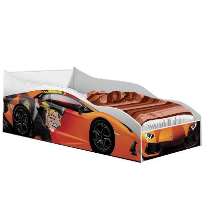 Cama Quarto Solteiro Carro Laranja