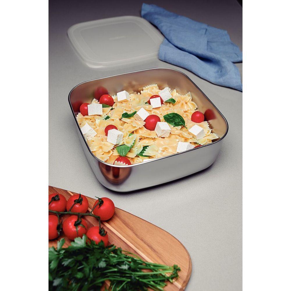 Pote Tramontina Freezinox Em Aço Inox Quadrado Com Tampa Plástica 23 Cm 3,6 L - 4