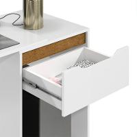 Escrivaninha Flow Quarto Escritorio 1 Gaveta Branco - 3