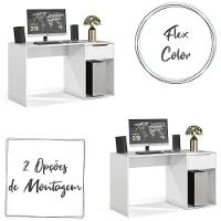 Escrivaninha Flow Quarto Escritorio 1 Gaveta Branco
