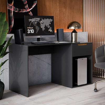 Escrivaninha Flow Quarto Escritorio 1 Gaveta Preto