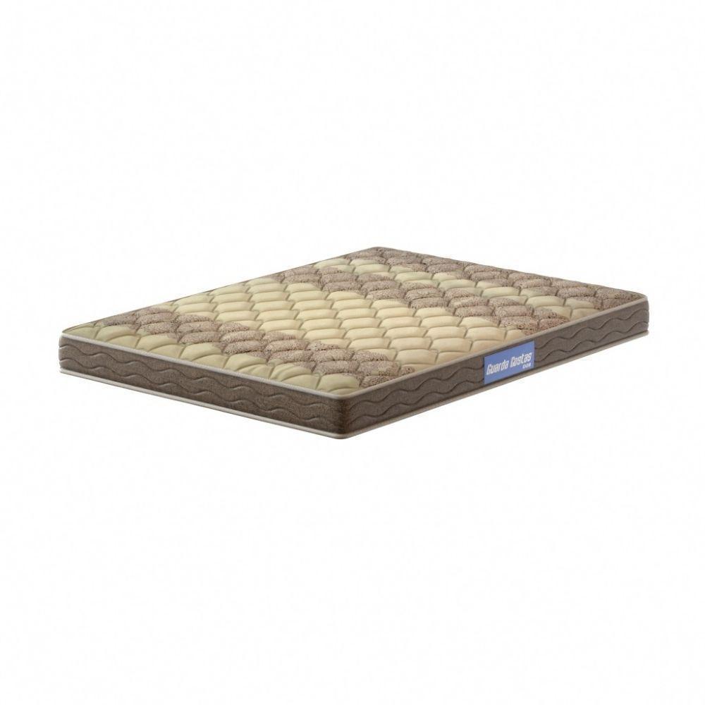Colchão King Espuma D28 Guarda Costas Probel 14cm Branco/Marrom (193x203x14cm) - 1