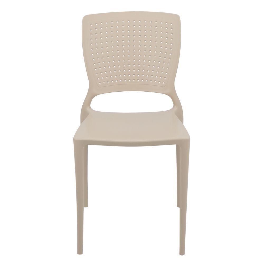 Cadeira Tramontina Safira Em Polipropileno E Fibra De Vidro Areia - 1