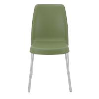Cadeira Tramontina Vanda Em Polipropileno Verde Oliva Com Pernas De Alumínio - 1