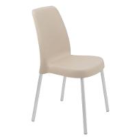 Cadeira Tramontina Vanda Com Pernas De Alumínio Em Polipropileno Areia