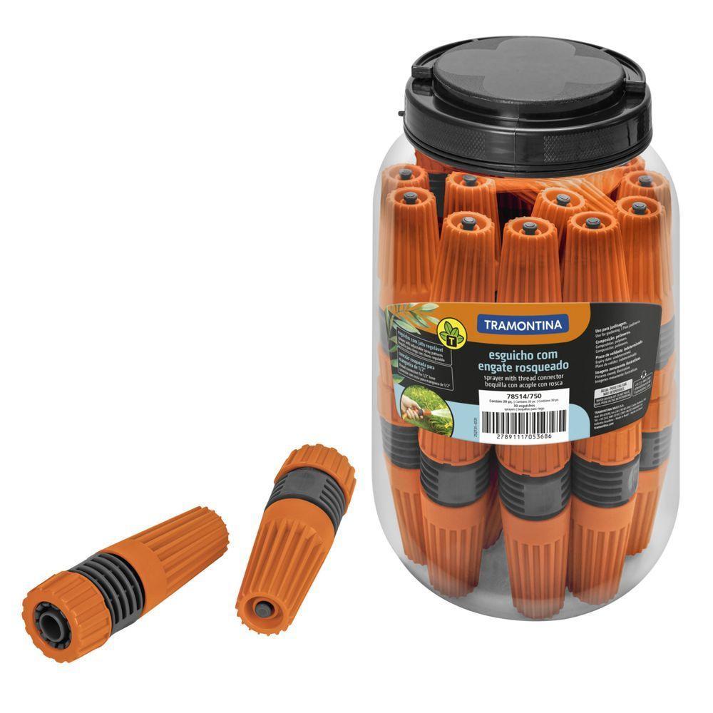 Esguicho Com Engate Rosqueado Tramontina E Jato Regulável Em Plástico - Pote Com 30 Un. - 7