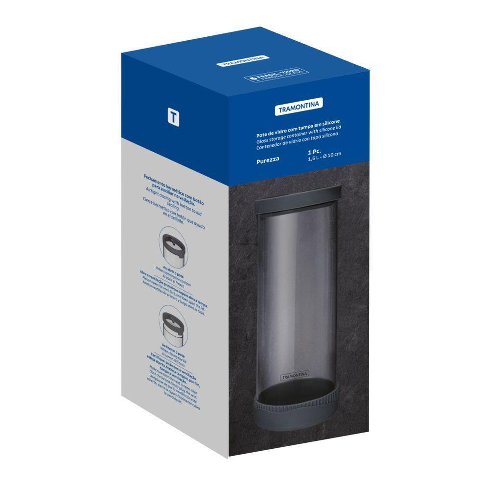 Pote De Vidro Hermético Tramontina Em Borossilicato Com Tampa 1,5 L - 8
