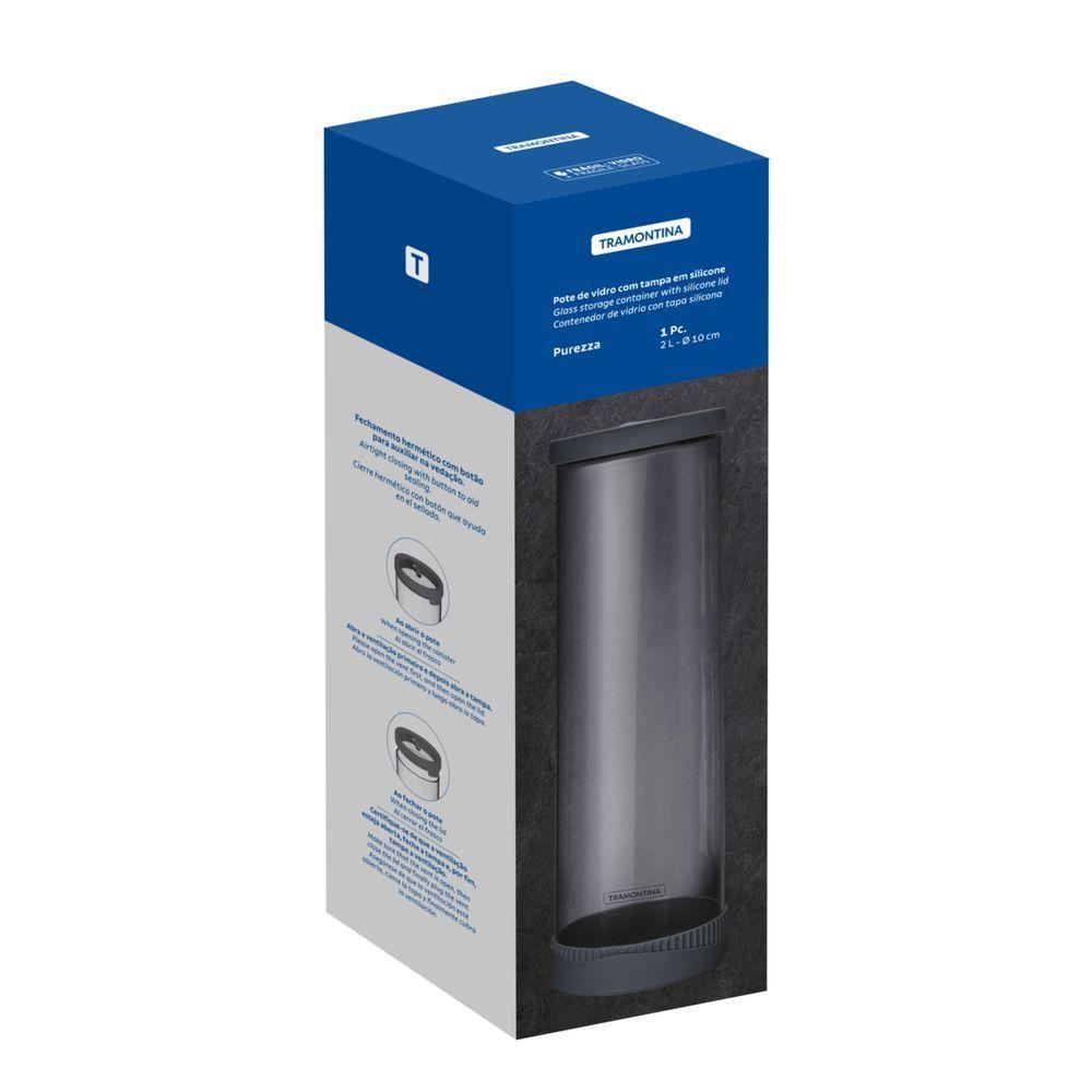 Pote De Vidro Hermético Tramontina Em Borossilicato Com Tampa 2 L - 8