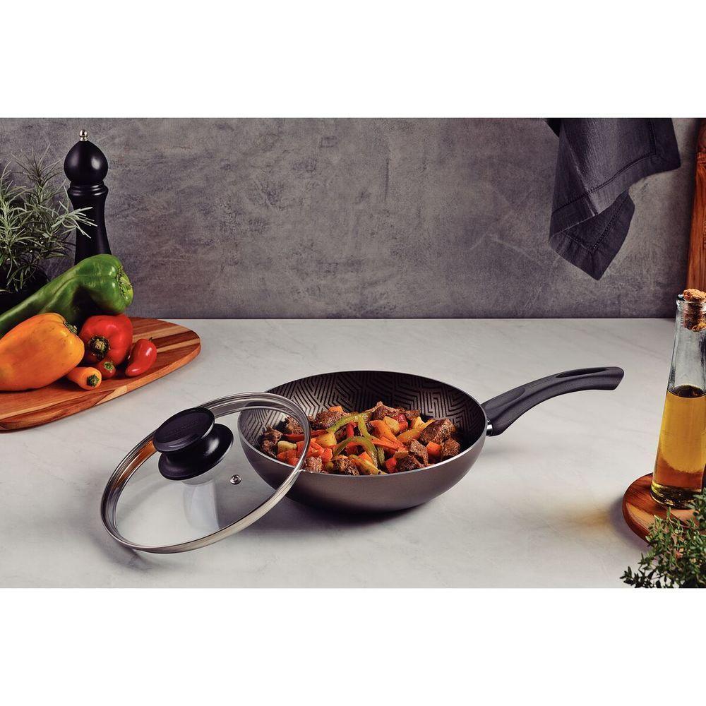 Frigideira Funda Tramontina Paris Em Alumínio Com Revestimento Interno E Externo Em Antiaderente Starflon Max Chumbo Com - 3