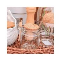 Pote Porta Mantimento Vidro Com Colher E Tampa Rolha - Lyor