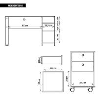 Kit Conjunto Escritório Mesa E Gaveteiro Marrom Sky Caemmun - 5