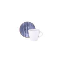 Conjunto Xícara E Pires De Cappuccino Tramontina Abstratta Em Porcelana Decorada 200 Ml 2 Peças - 6