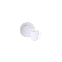 Conjunto Xícara E Pires De Café Tramontina Grid Em Porcelana Decorada, 70 Ml 2 Peças - 1