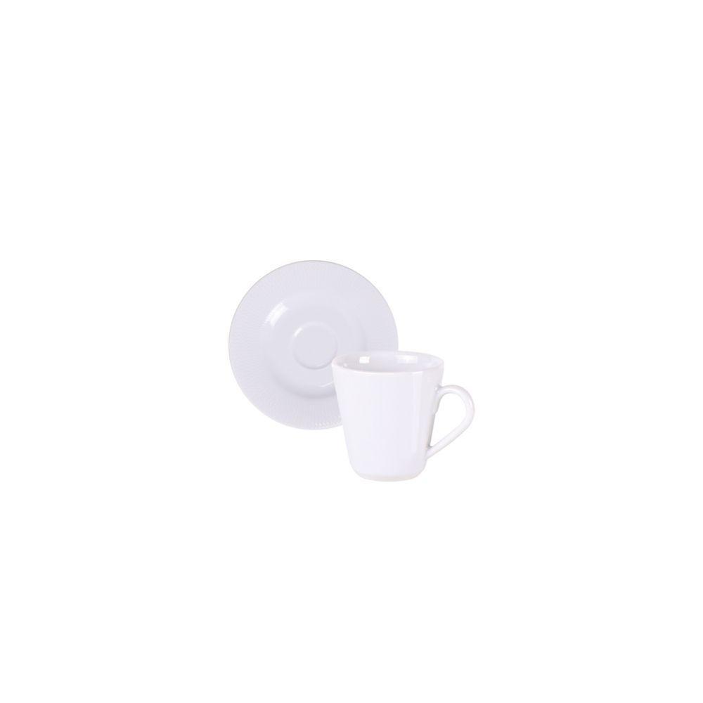 Conjunto Xícara E Pires De Café Tramontina Mesh Em Porcelana, 70 Ml 2 Peças - 1