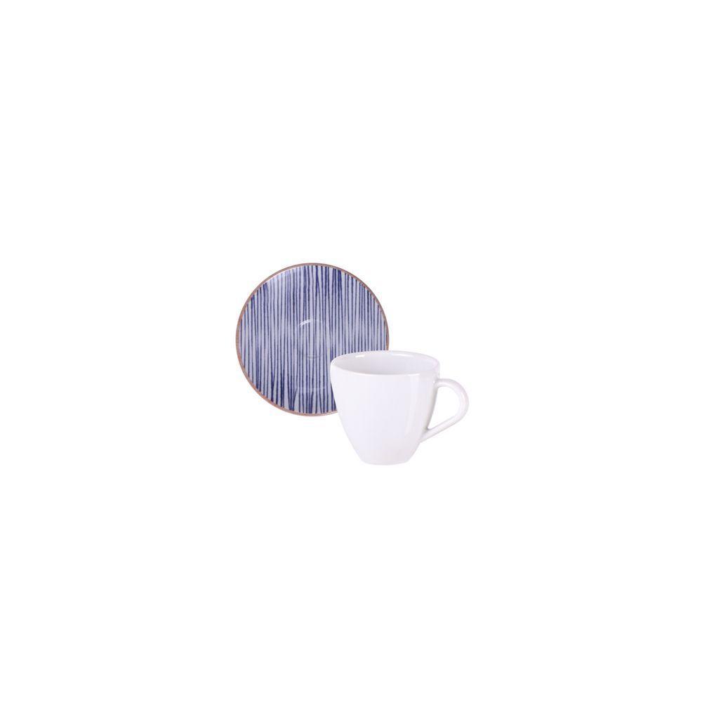 Conjunto Xícara E Pires De Expresso Tramontina Abstratta Em Porcelana Decorada 95 Ml 2 Peças - 4