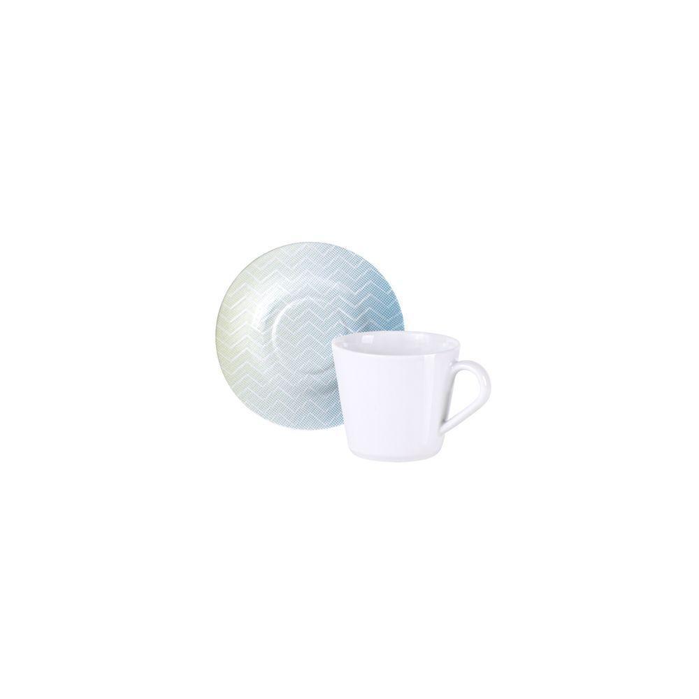 Conjunto Xícara E Pires De Chá Tramontina Polaris Em Porcelana Decorada, 185 Ml 2 Peças - 5