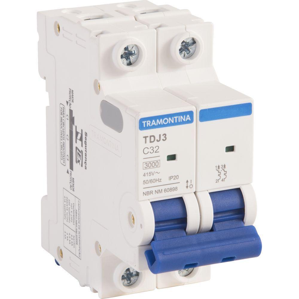 Minidisjuntor Tdj3ka 2 P 32 A Curva C Tramontina - 2