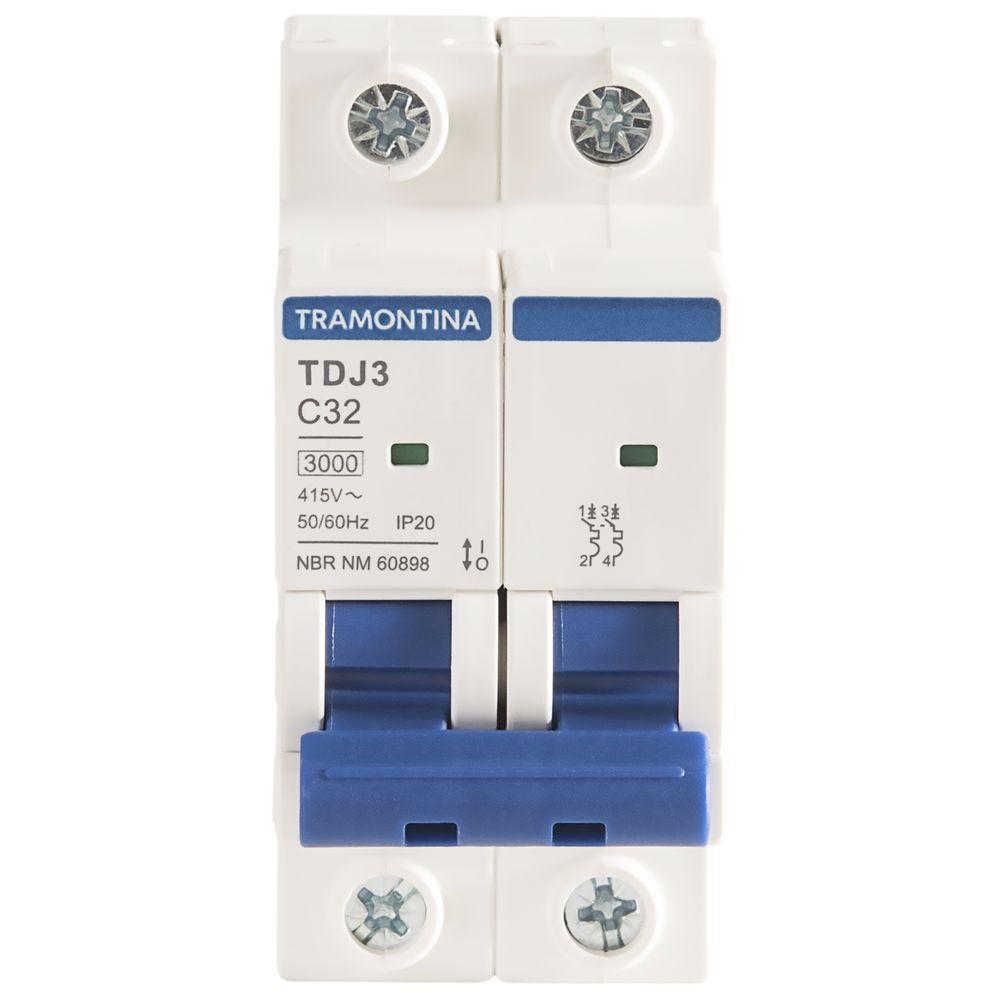 Minidisjuntor Tdj3ka 2 P 32 A Curva C Tramontina - 4