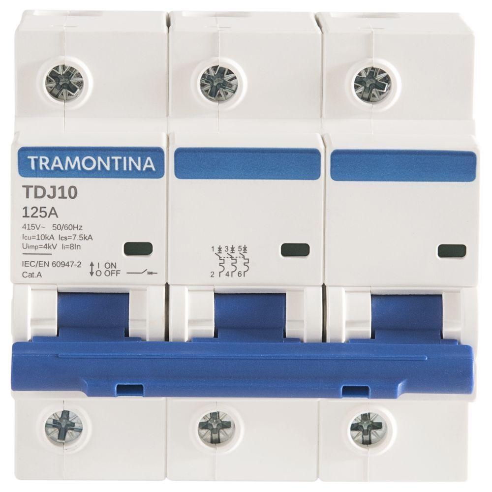 Minidisjuntor Tdj10ka 3 P 125 A Curva C Tramontina - 1