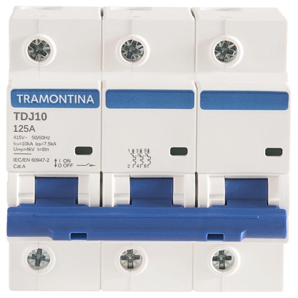 Minidisjuntor Tdj10ka 3 P 125 A Curva C Tramontina - 4
