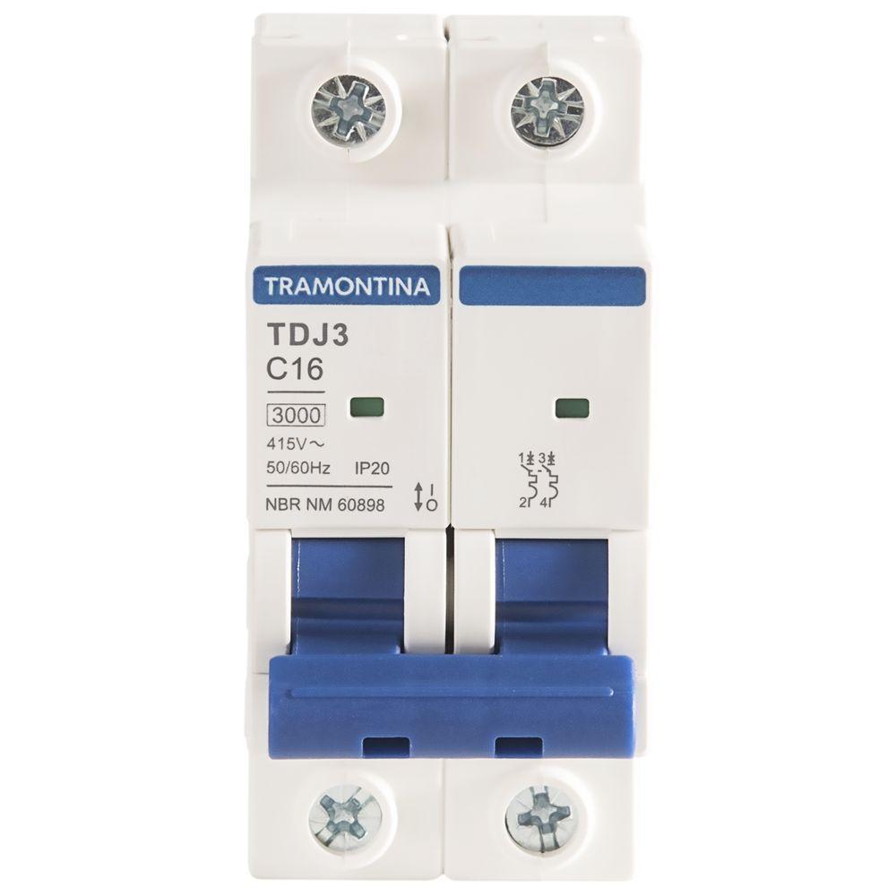 Minidisjuntor Tdj3ka 2 P 16 A Curva C Tramontina - 4