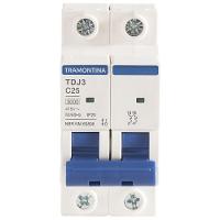 Minidisjuntor Tdj3ka 2 P 25 A Curva C Tramontina - 1