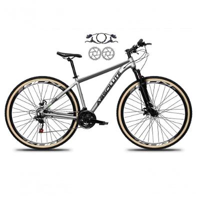 Bicicleta Aro 29 Absolute Nero 5 Freios Disco Hidráulicos 24v Garfo Suspensão Pneu Faixa - Cinza Tam.19
