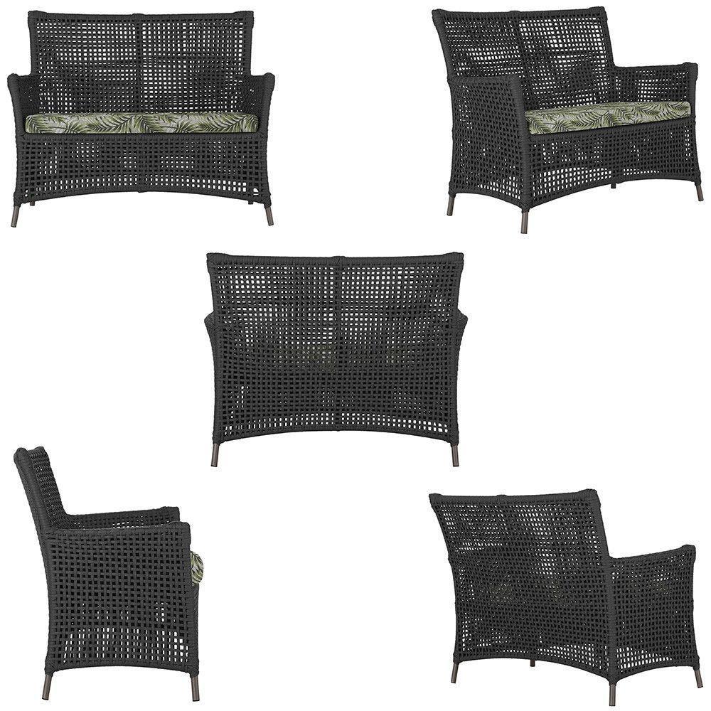 1 Sofá E Mesa Igapó Alumínio Marrom Corda Náutica E5 Trama Preto - 2