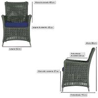 Jogo Sofá E 2 Poltronas Igapó Alumínio Fendi E10 Trama Verde