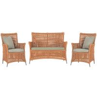 Jogo Sofá E 2 Poltronas Igapó Alumínio Fendi E7 Trama Terra Cota - 1