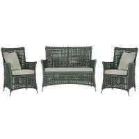 Jogo Sofá E 2 Poltronas Igapó Alumínio Fendi E3 Trama Verde - 1