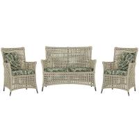 Jogo Sofá E 2 Poltronas Igapó Alumínio Preta E5 Trama Rami - 1