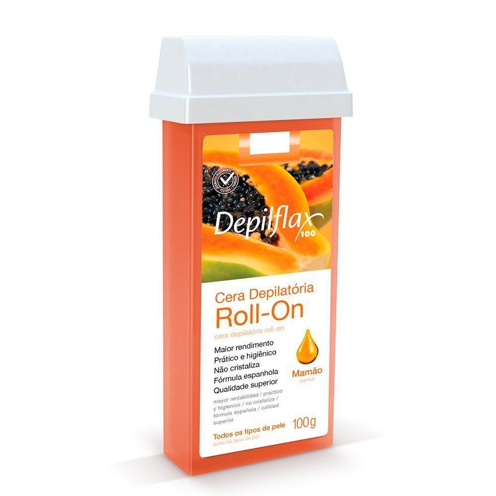 Depilflax - Refil Cera Roll On Mamão 100g - 1